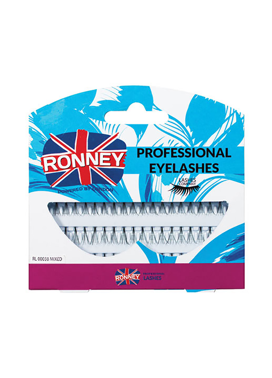 Накладные ресницы Professional Eyelashes 00038 пучки по 5 волосков без узла RL RONNEY (265532332)