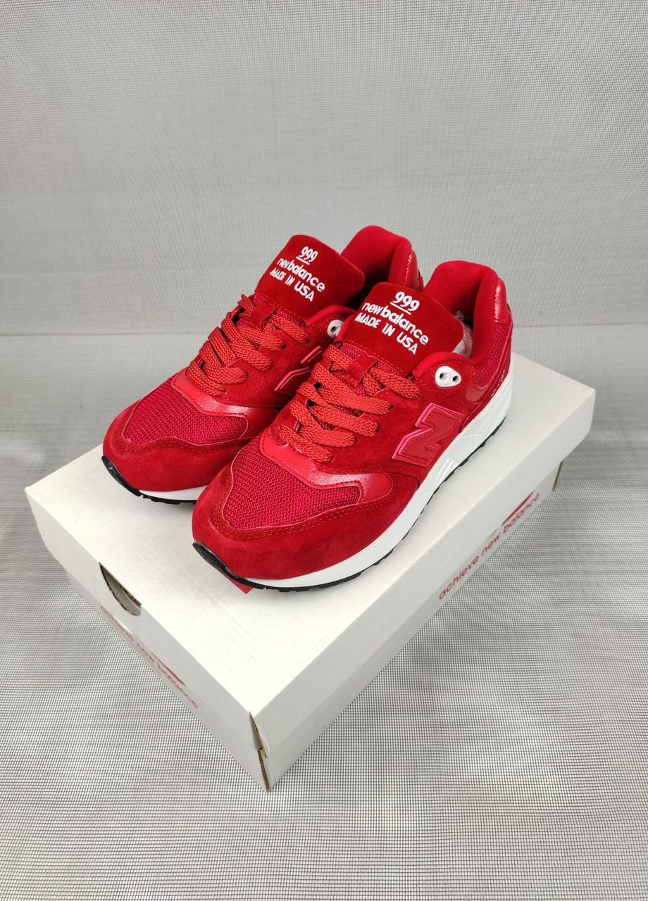 Червоні кросівки жіночі підліткові new balance 999 all red 37-41 38 No Brand