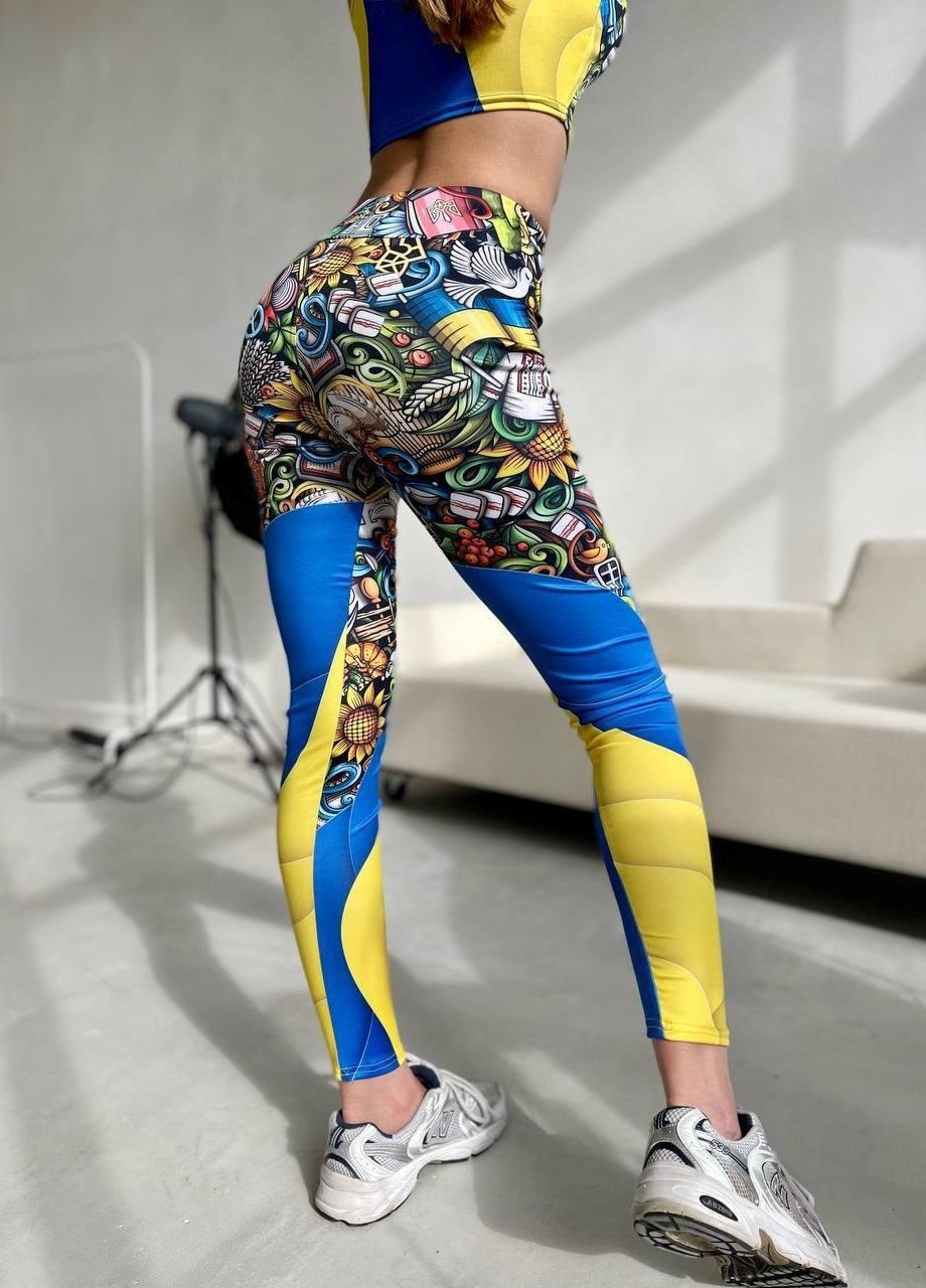 Жіночий фітнес костюм спортивні лосини та топ для занять спортом ААА (265536618)