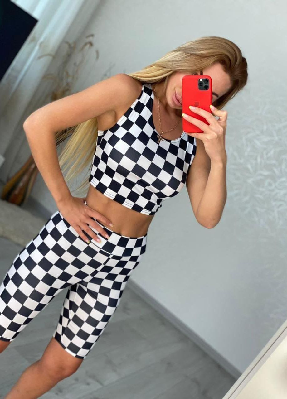 Жіночий фітнес костюм спортивні шорти та топ для занять спортом ААА (265536620)