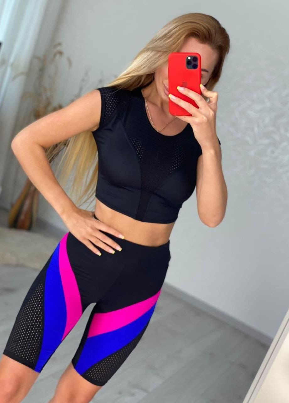 Жіночий фітнес костюм спортивні шорти та топ для занять спортом ААА (265536657)