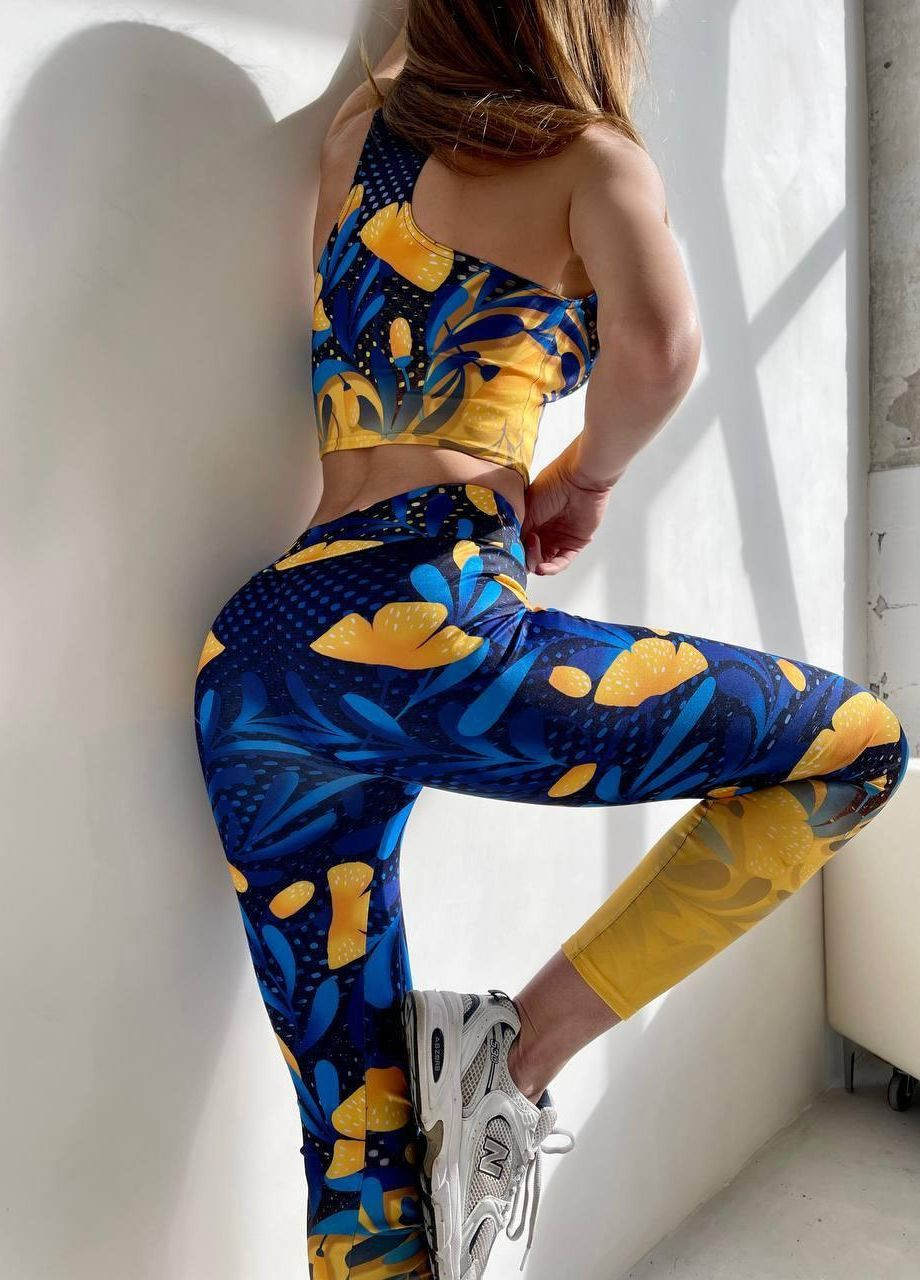 Женский фитнес костюм спортивные лосины и топ для занятий спортом ААА (265536623)