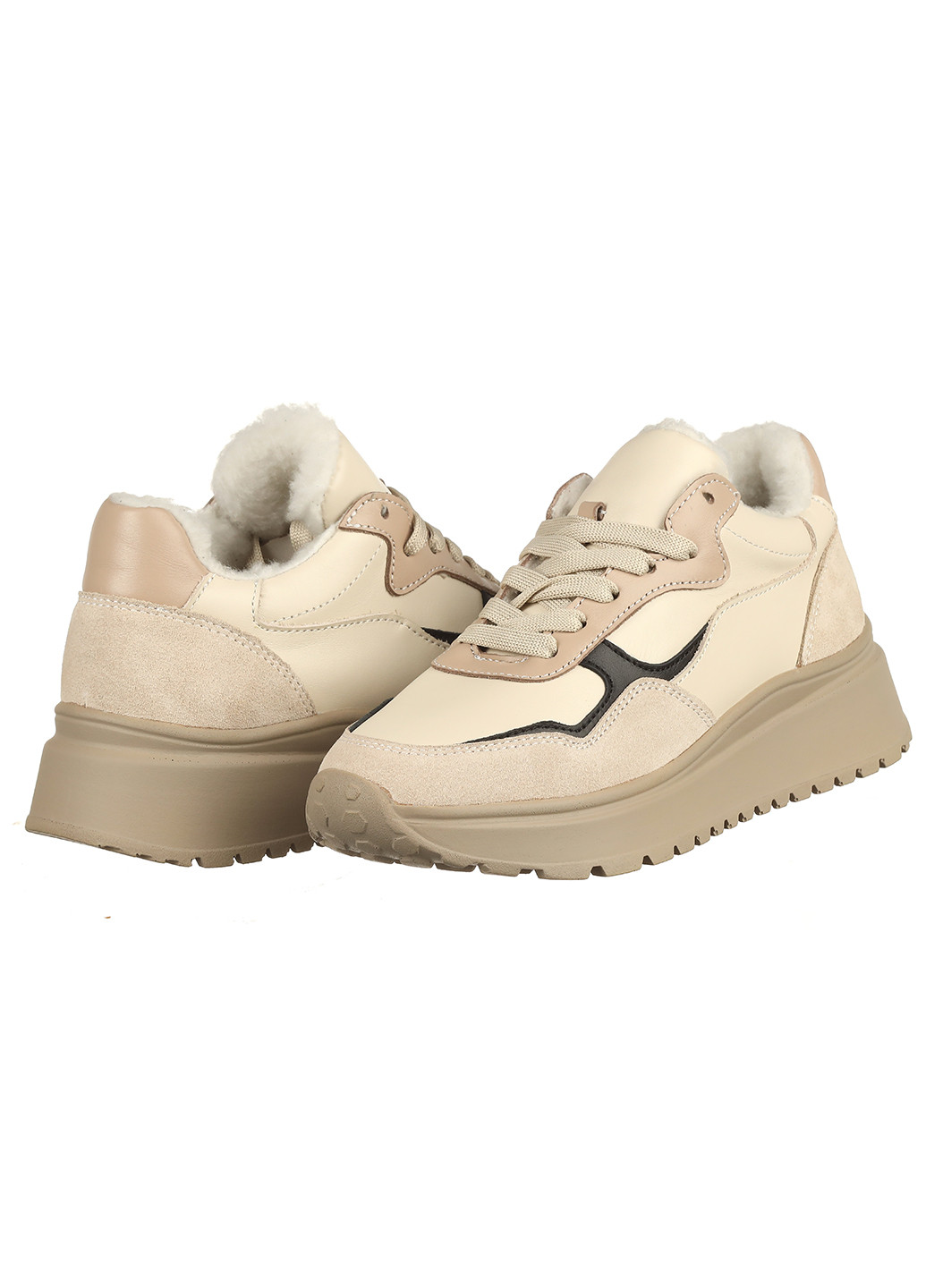 Жіночі кросівки зі шкіри 10246.1-20 Best Vak бежеві зими (265541354)