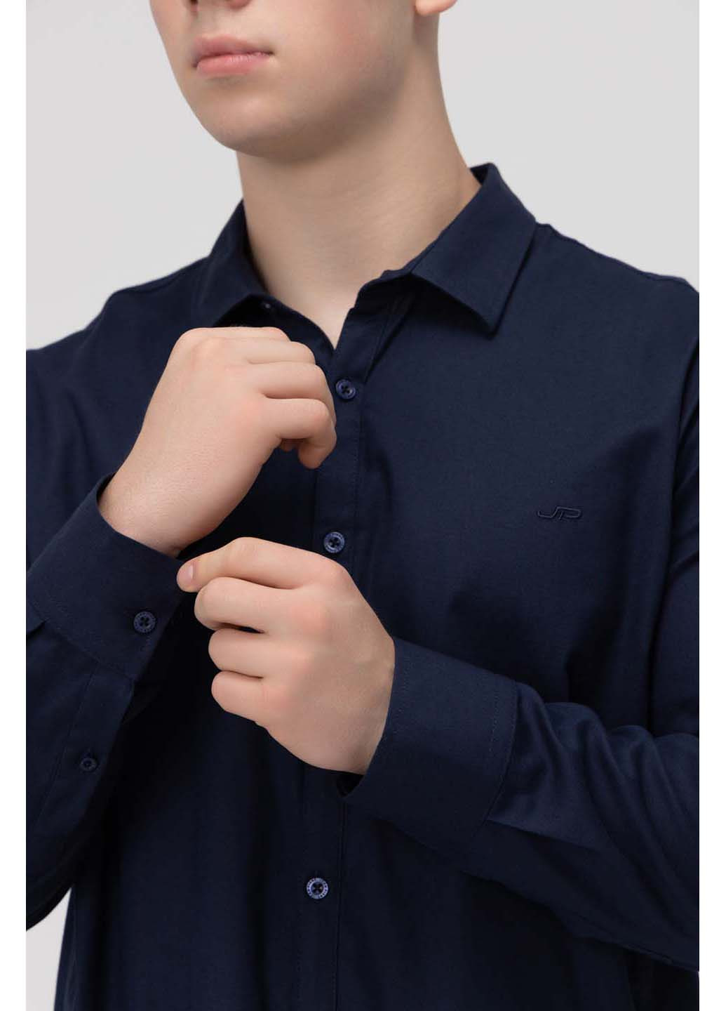 Синяя кэжуал рубашка Jean Piere