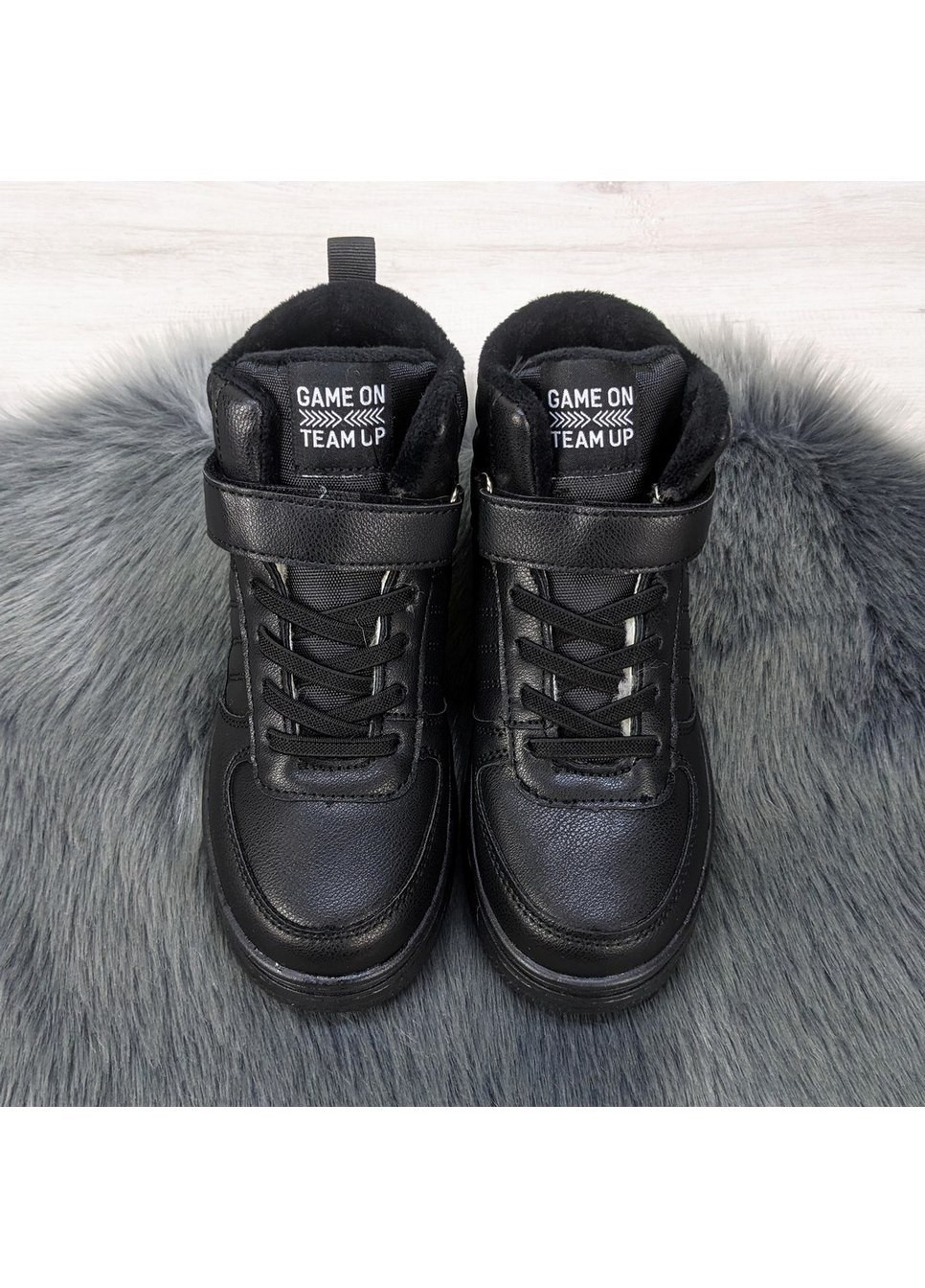Черные повседневные зимние ботинки подростковые зимние для девочки BBT