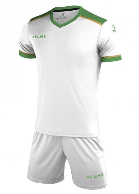 Комплект футбольной формы бело-зеленый SEGOVIA 3871001.9105 Kelme (265543061)