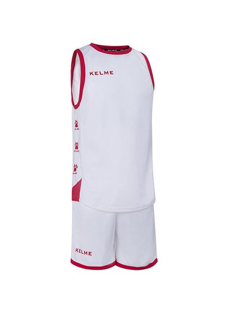 Комплект баскетбольной формы бело-красный VITORIA 80803.0140 Kelme (265543046)