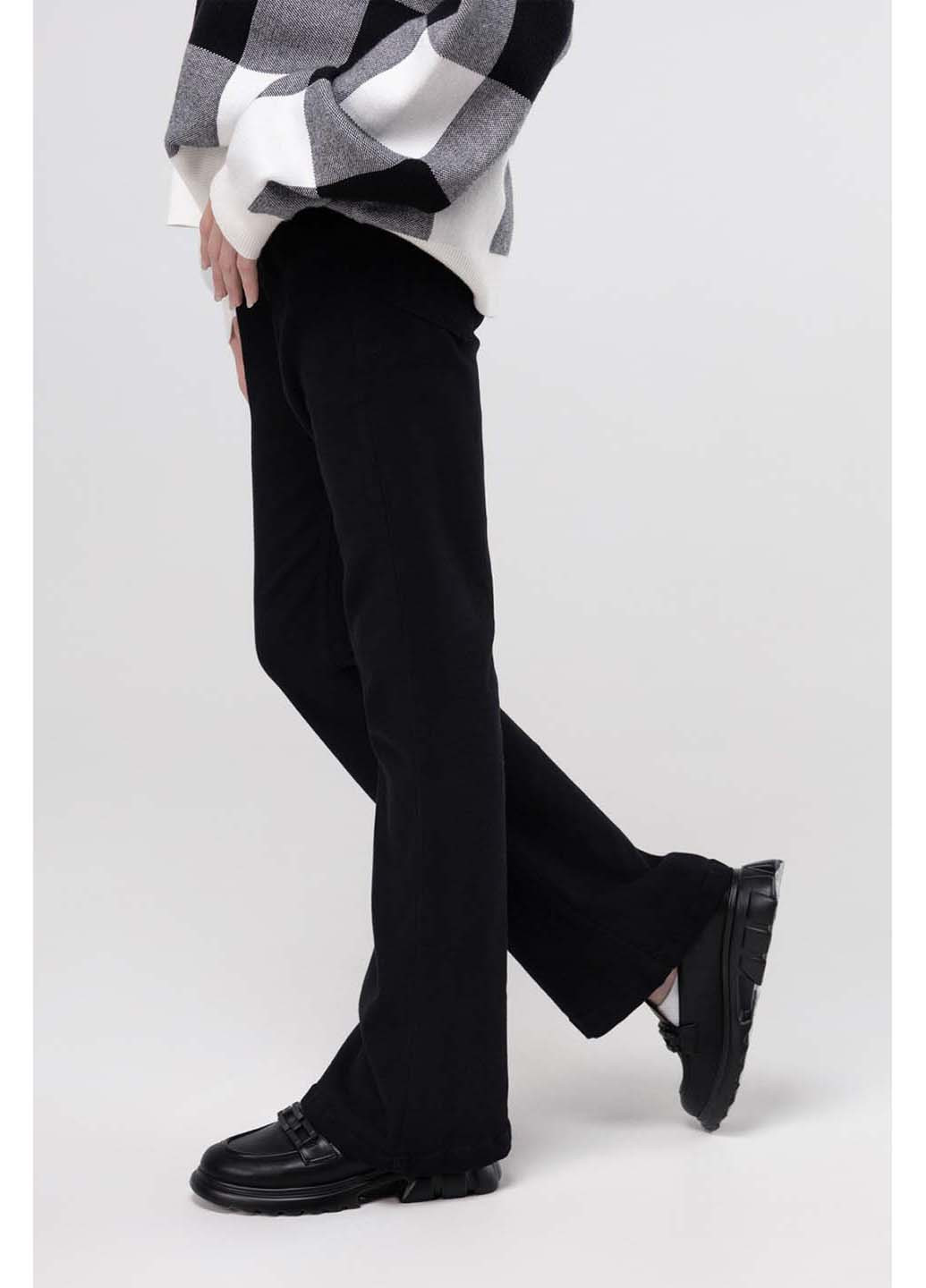 Черные кэжуал демисезонные брюки Yekipeer