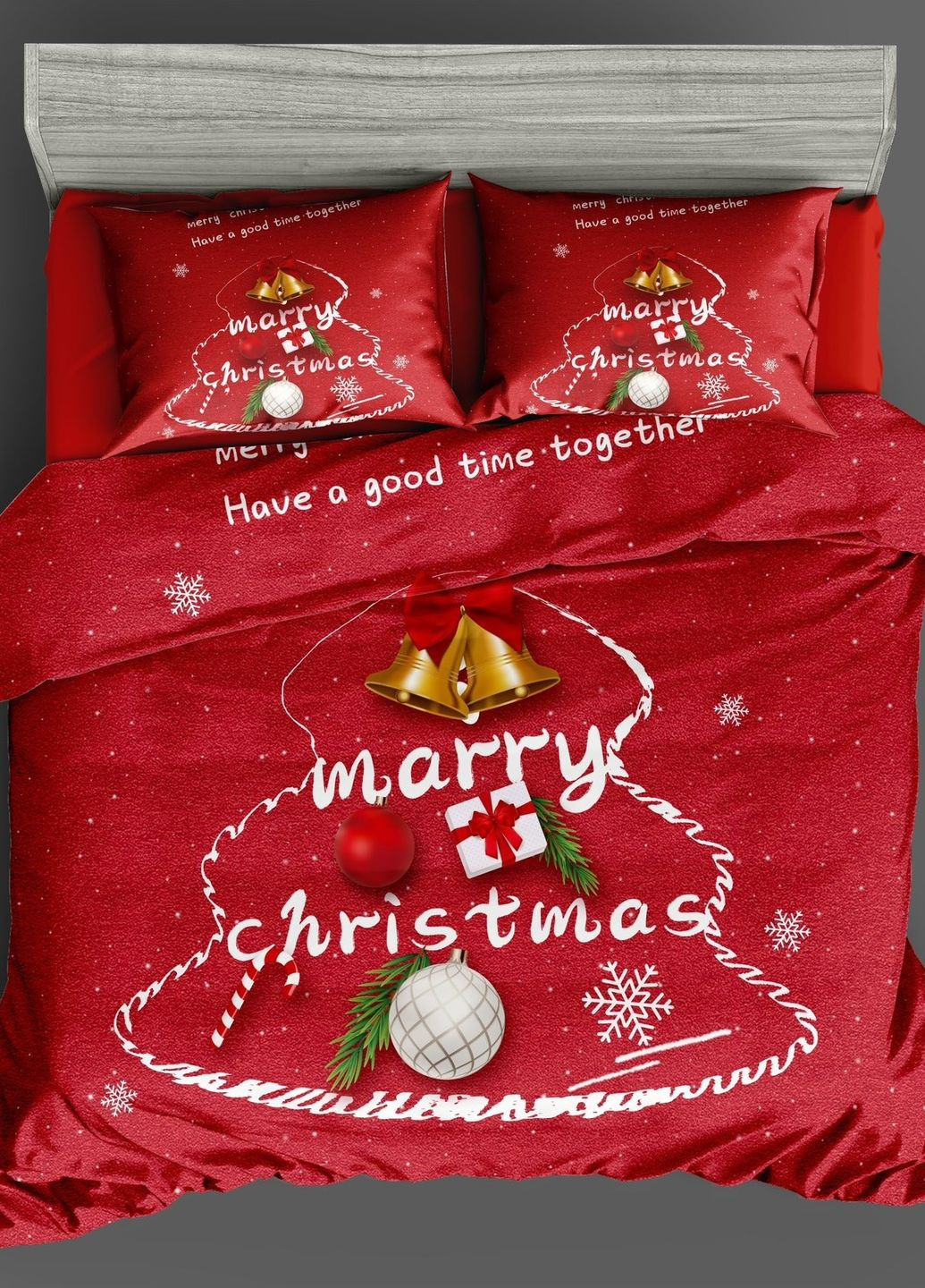 Комплект постельного белья Epico Новогодний Merry Christmas фланель 200 х 220 см M15 No Brand (265542705)