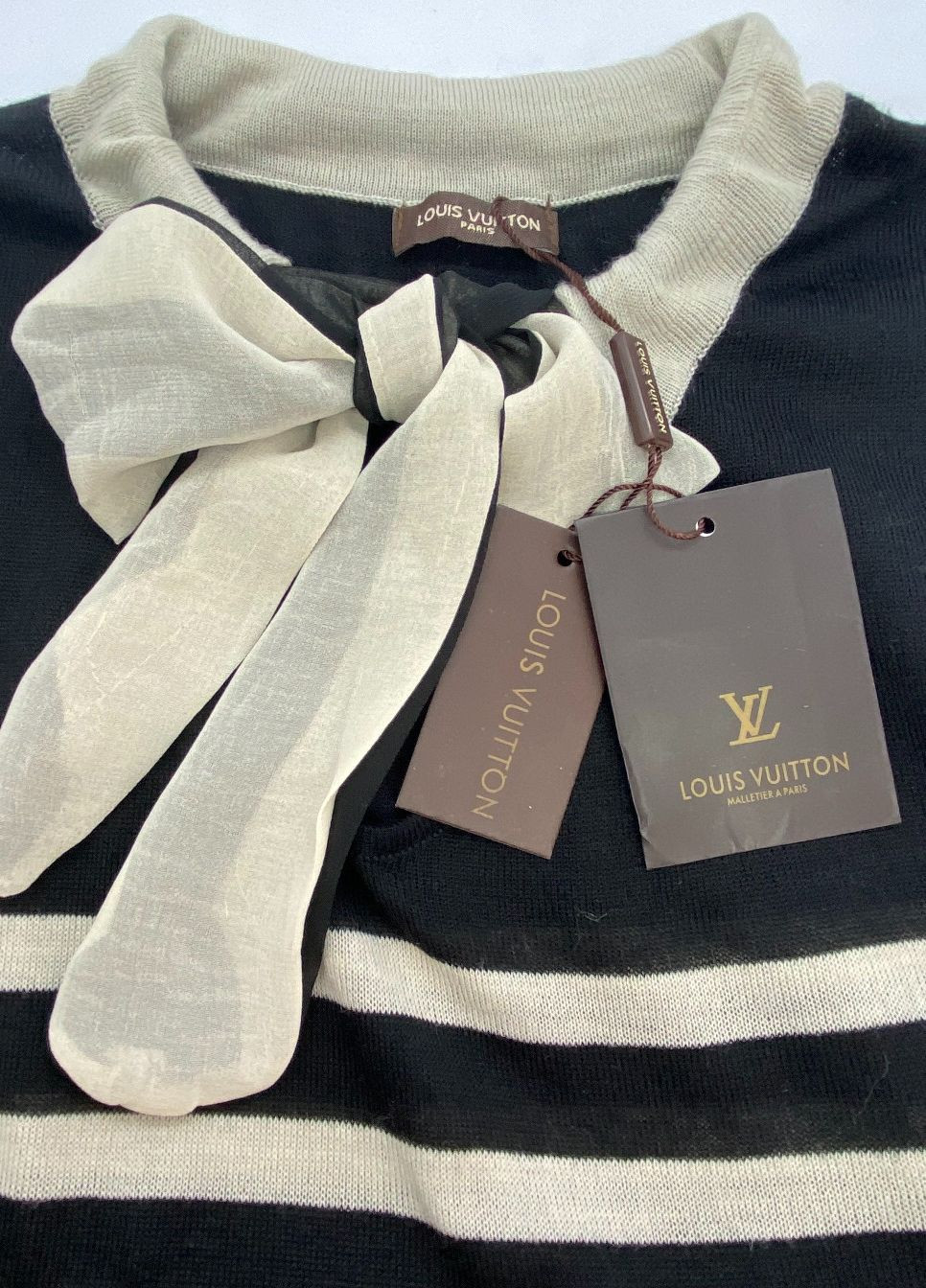 Комбінована коктейльна сукня сукня-світшот Louis Vuitton в смужку