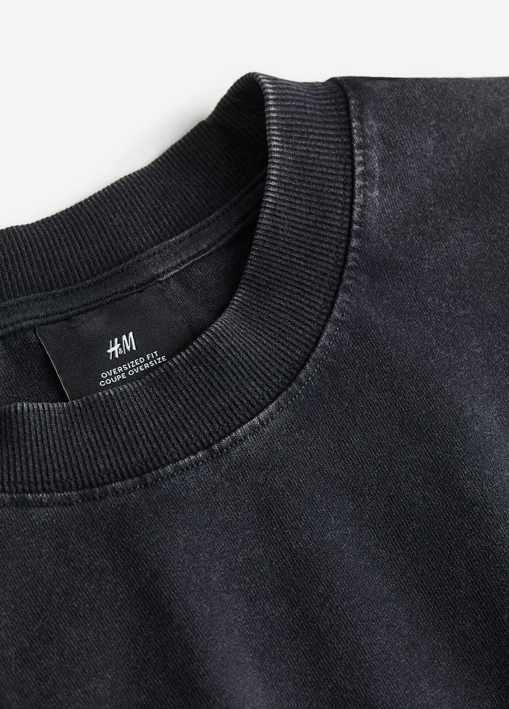 Свитшот H&M - крой черный кэжуал - (265544143)