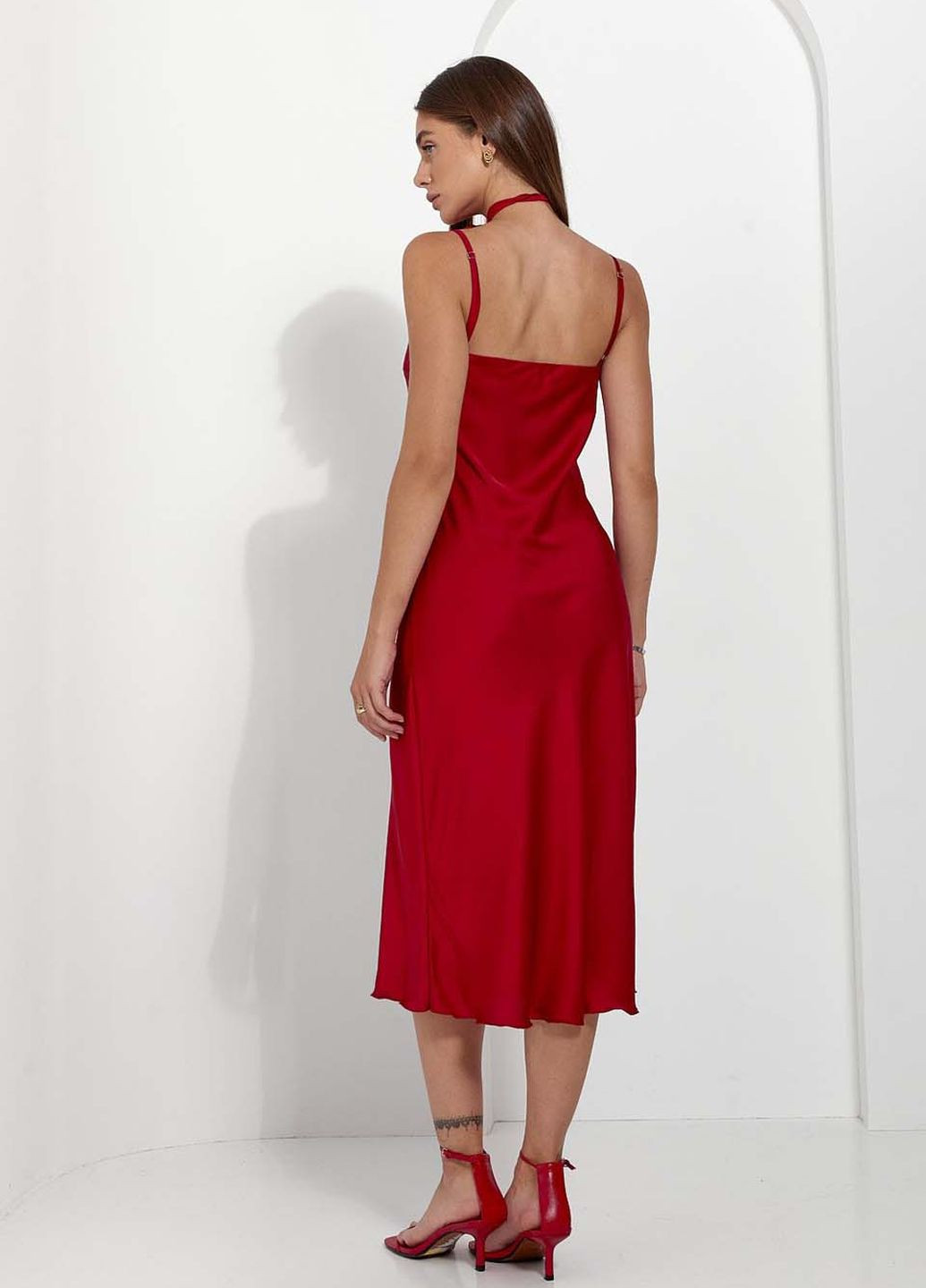 Червона повсякденний сукня SL-Fashion