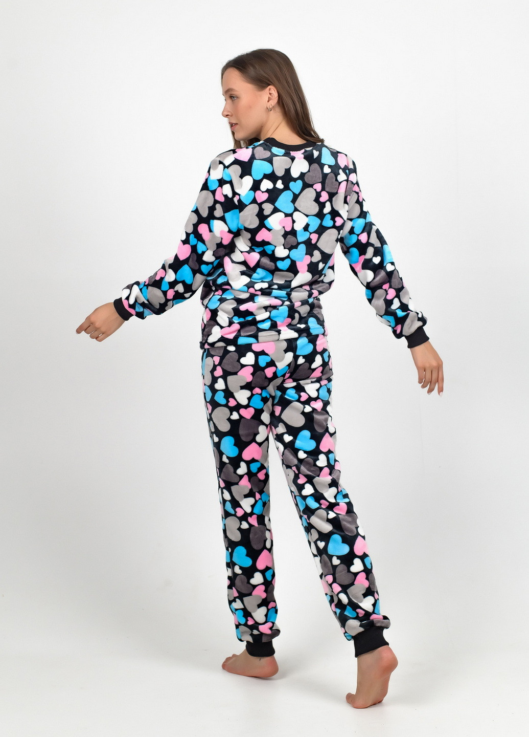 Темно-сіра всесезон піжама жіноча тепла NEL