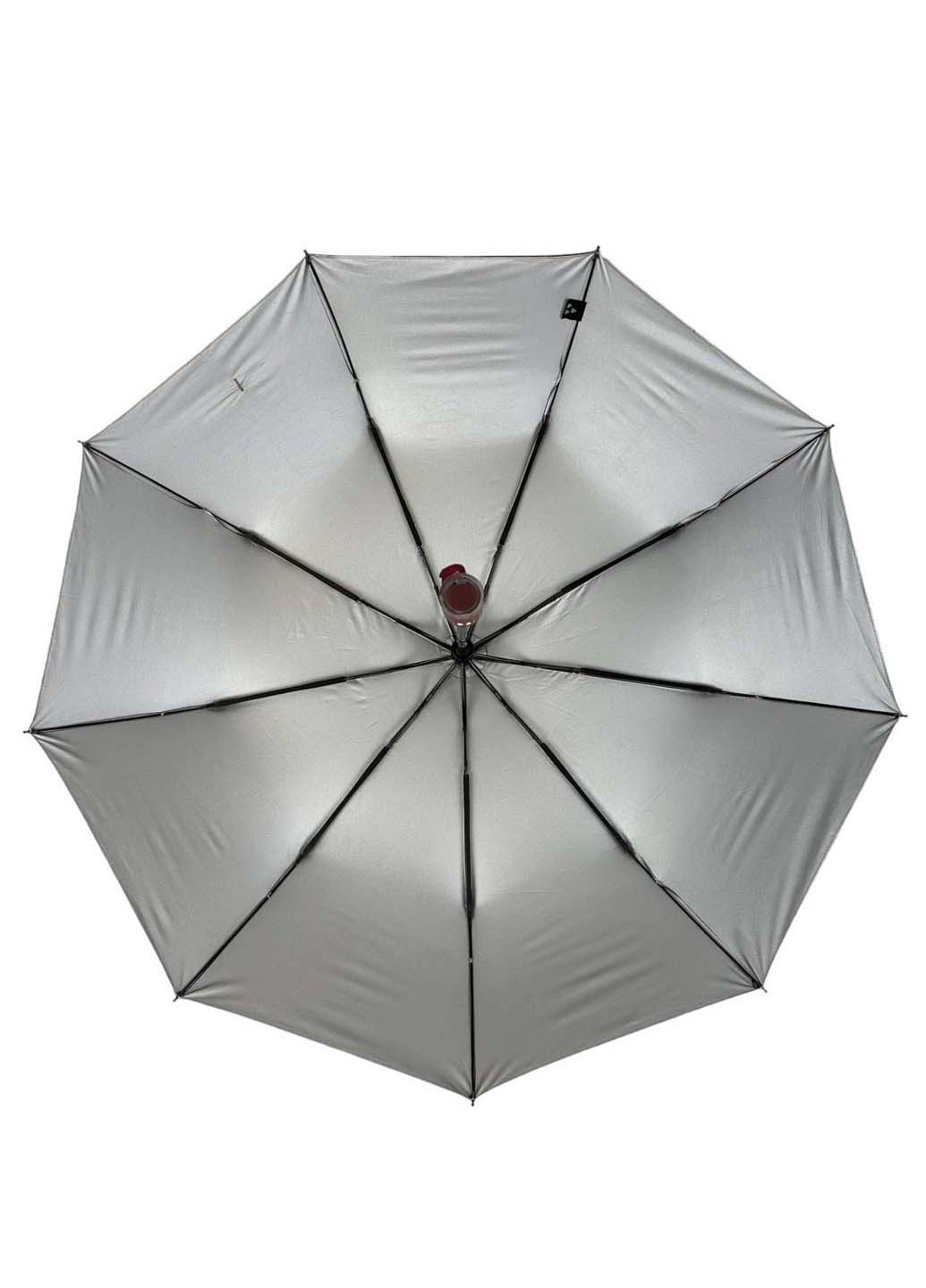 Складной зонт полуавтомат с абстрактным принтом Серебряный Дождь (265992134)