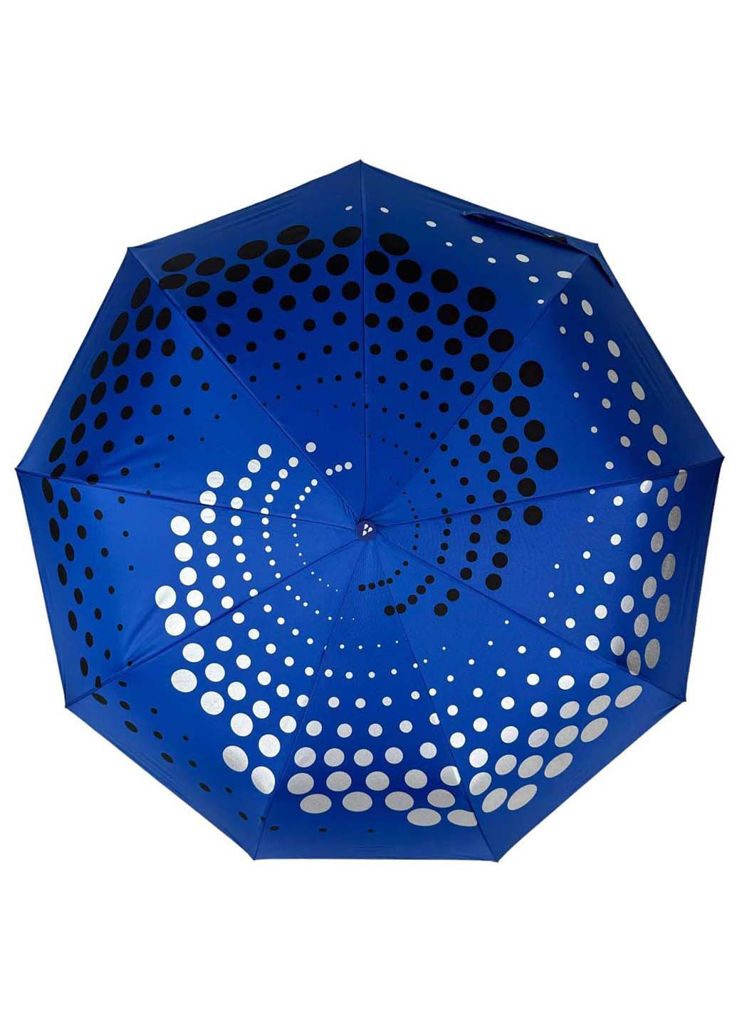 Складна парасоля напівавтомат з абстрактним принтом Серебряный Дождь (265992132)