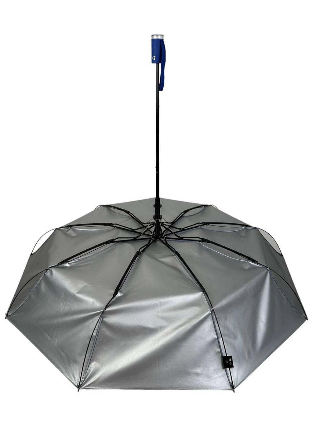 Складной зонт полуавтомат с абстрактным принтом Серебряный Дождь (265992132)