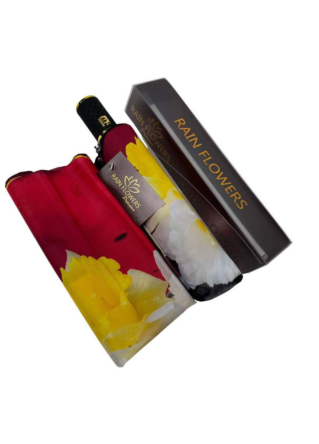 Червона жіноча парасолька-автомат у подарунковій упаковці з хустинкою Rain (265992231)