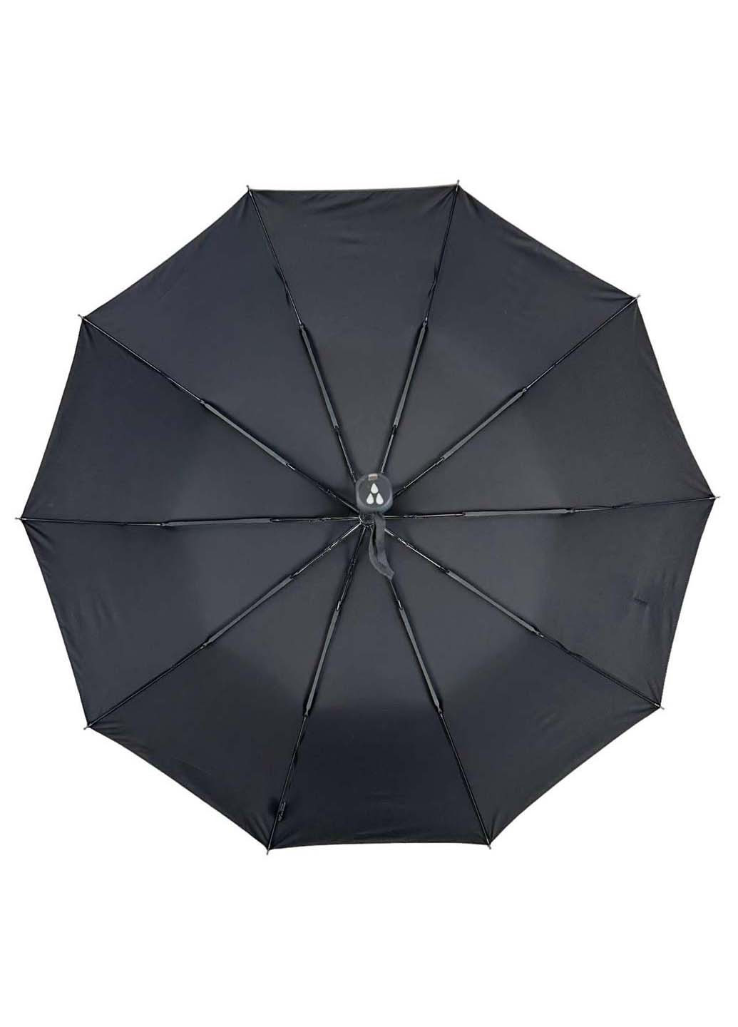 Мужской складной зонт полуавтомат с прямой ручкой Серебряный Дождь (265992120)