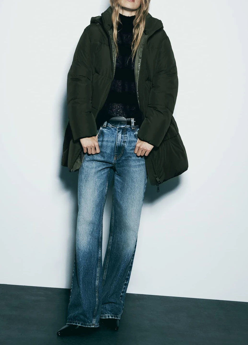 Оливкова (хакі) демісезонна куртка Zara