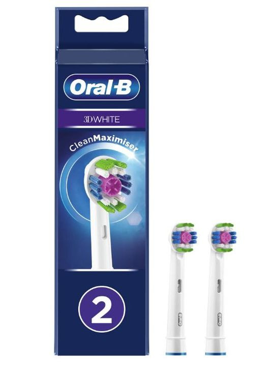 Насадки для зубної щітки Braun 3D White 2 шт. (EB18) Oral-B (266039173)