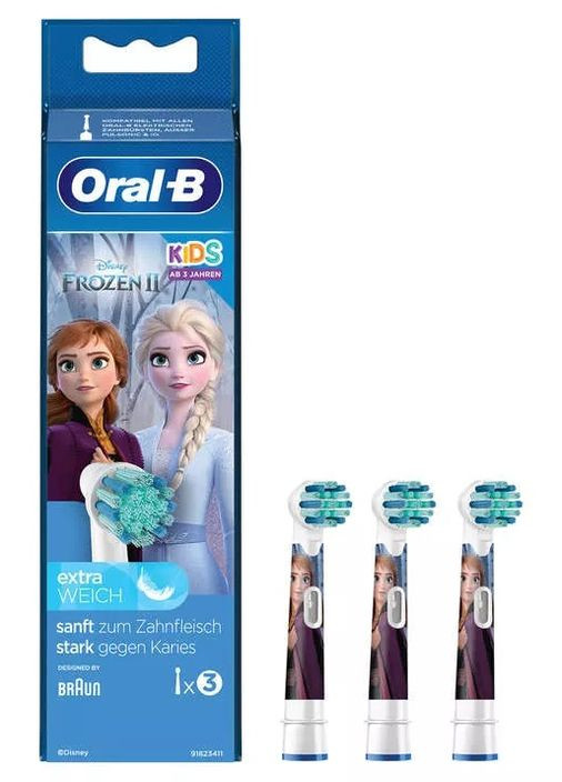 Дитячі змінні насадки для зубних щіток Frozen Extra Weich 3 шт. Oral-B (266039184)
