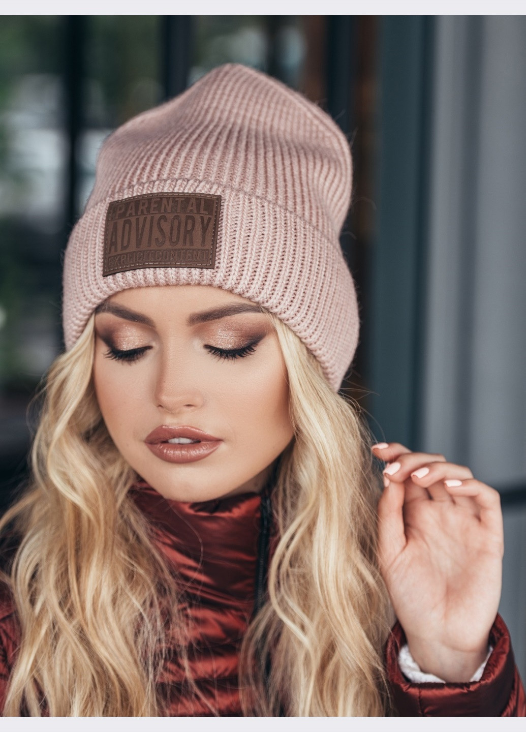 пудровая шапка с нашивкой "advisory" Dressa (266622583)