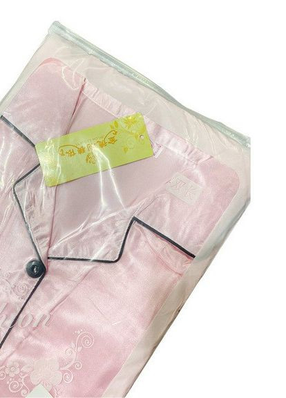 Розовая всесезон атласная пижама костюм фламинго july's song размер 3xl розовый 52 No Brand