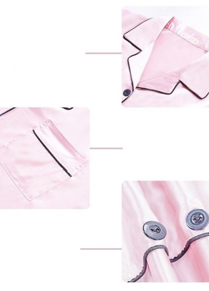 Розовая всесезон атласная пижама костюм фламинго july's song размер 3xl розовый 52 No Brand