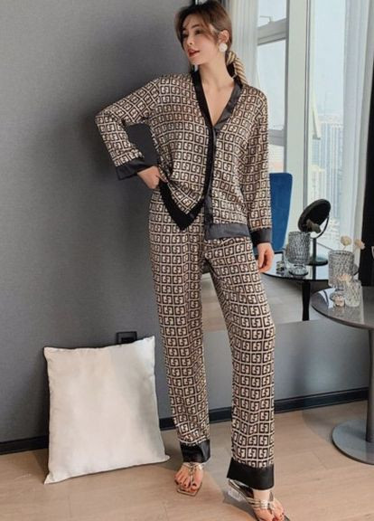 Бежева всесезон жіноча піжама костюм фемме diaonana розмір m 44 бежевий No Brand