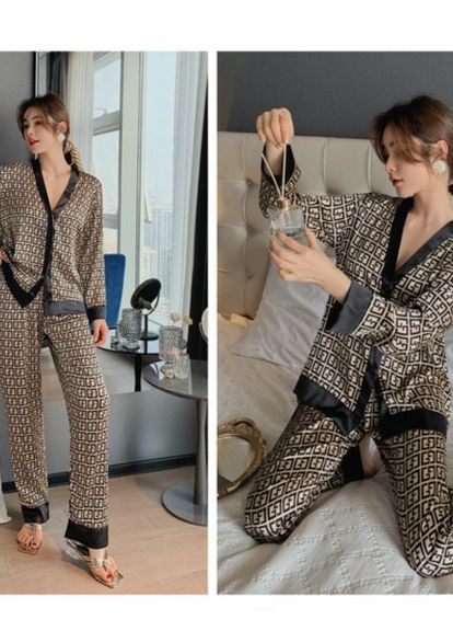 Бежева всесезон жіноча піжама костюм фемме diaonana розмір m 44 бежевий No Brand