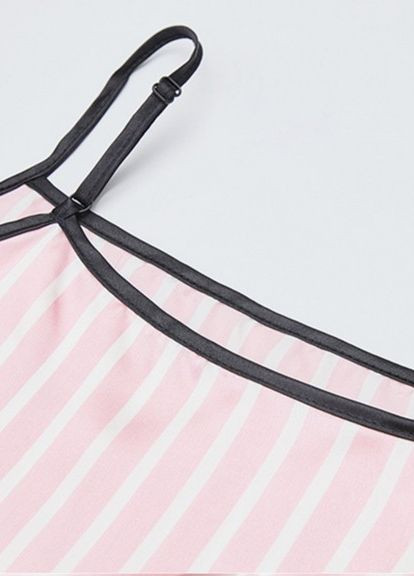 Розовая всесезон пижама женская комплект розовый с полосками july's song размер xl 50 No Brand
