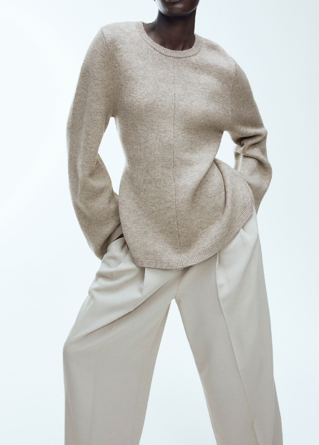 Сіро-бежевий демісезонний светр H&M