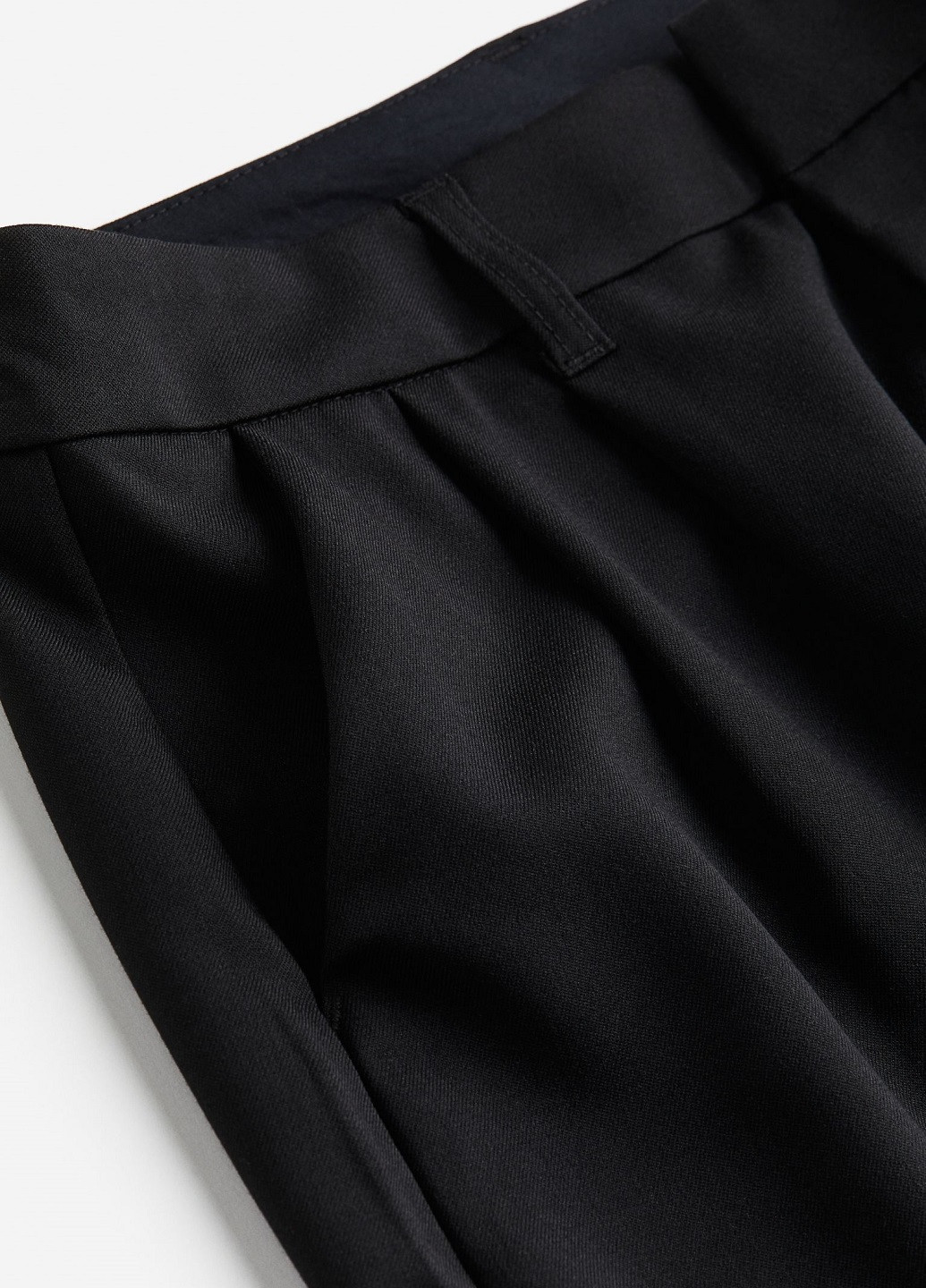 Черная офисная в полоску юбка H&M