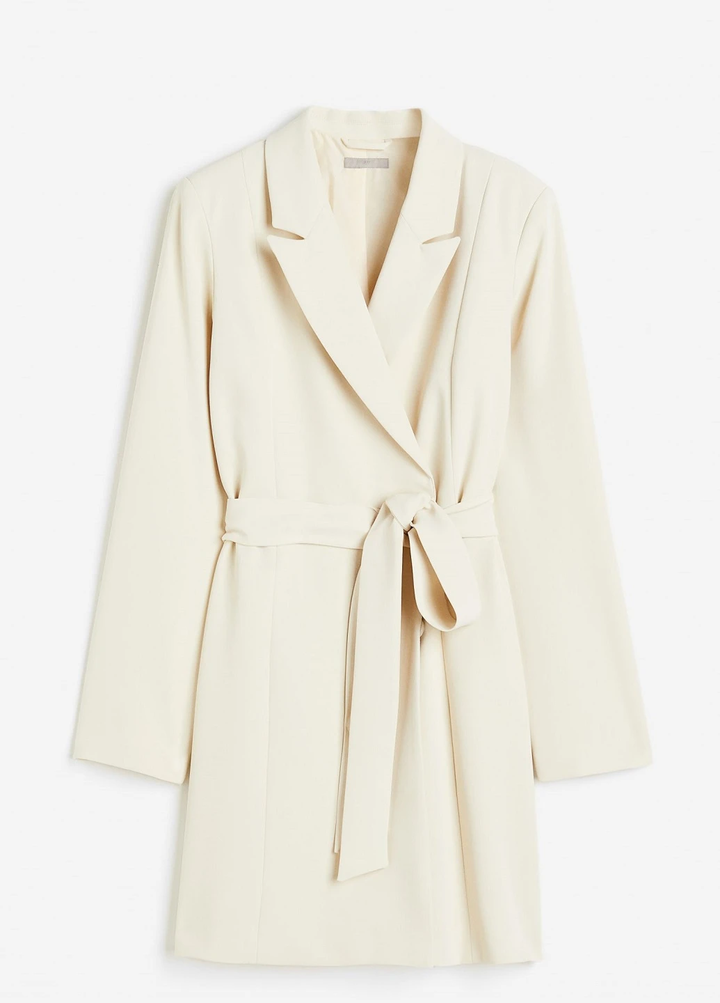 Светло-бежевое деловое платье H&M однотонное