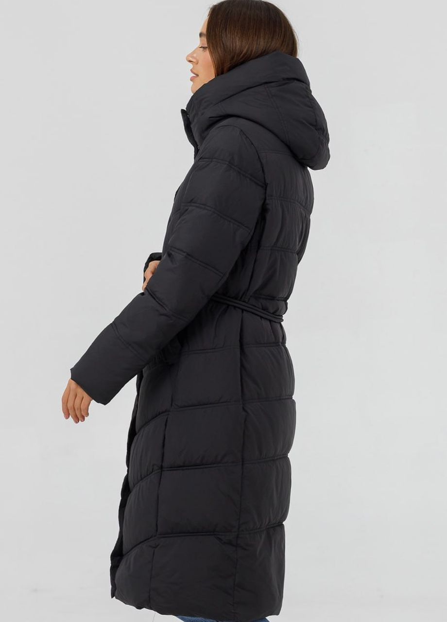 Чорна зимня пуховик приталений foda чорний Fodarlloy