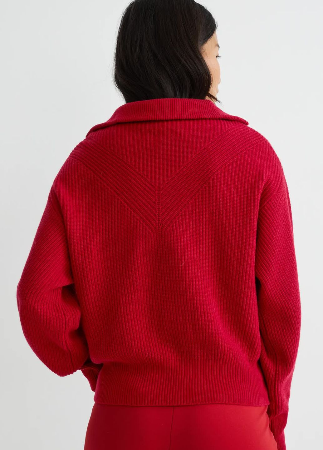 Червоний демісезонний светр в складі з вовною C&A