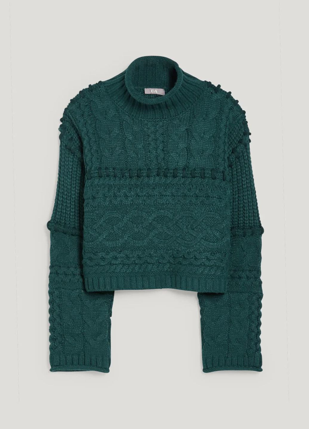 Зеленый демисезонный свитер оверсайз C&A