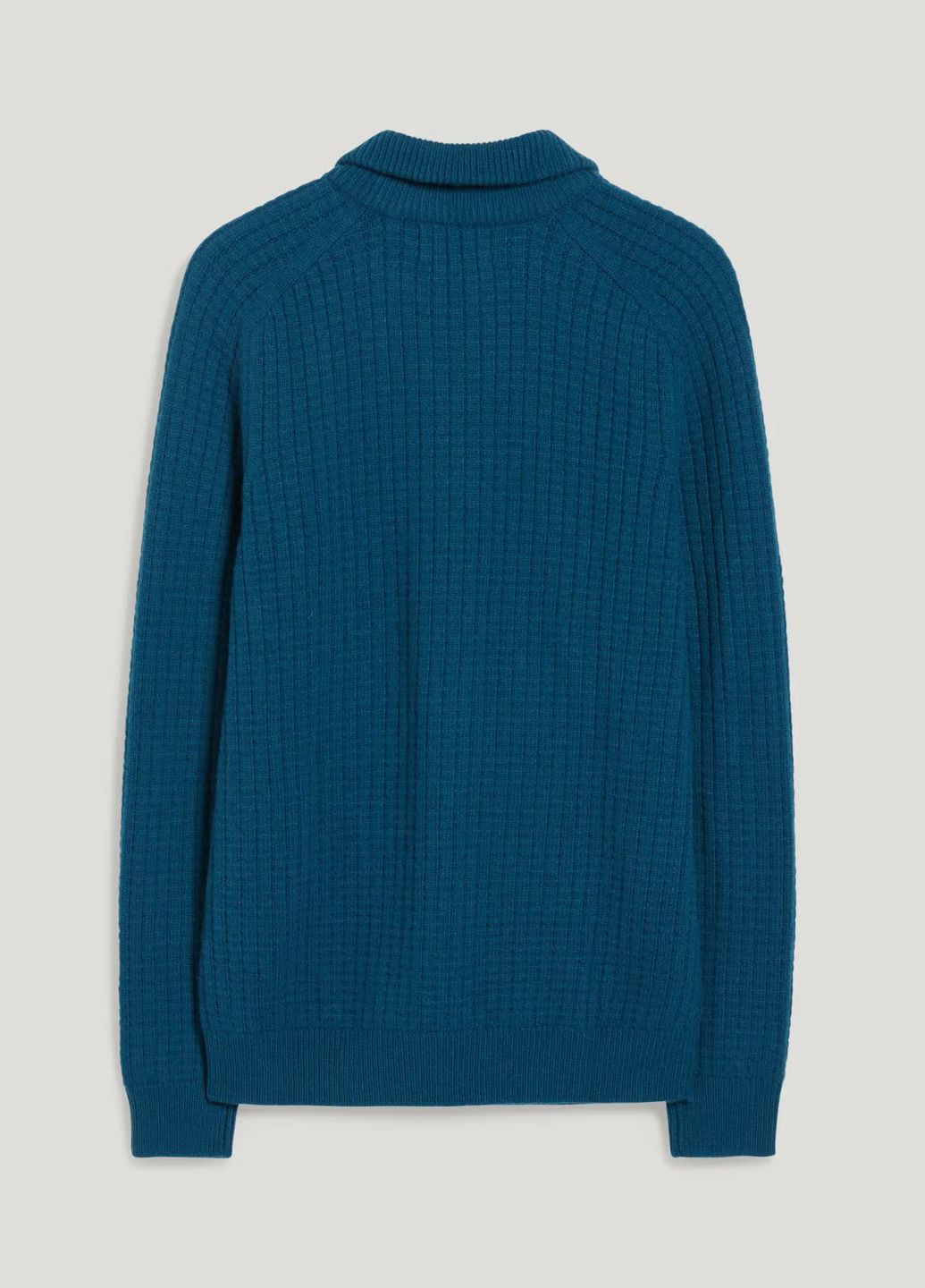 Синій демісезонний зіп- светр із вовни C&A
