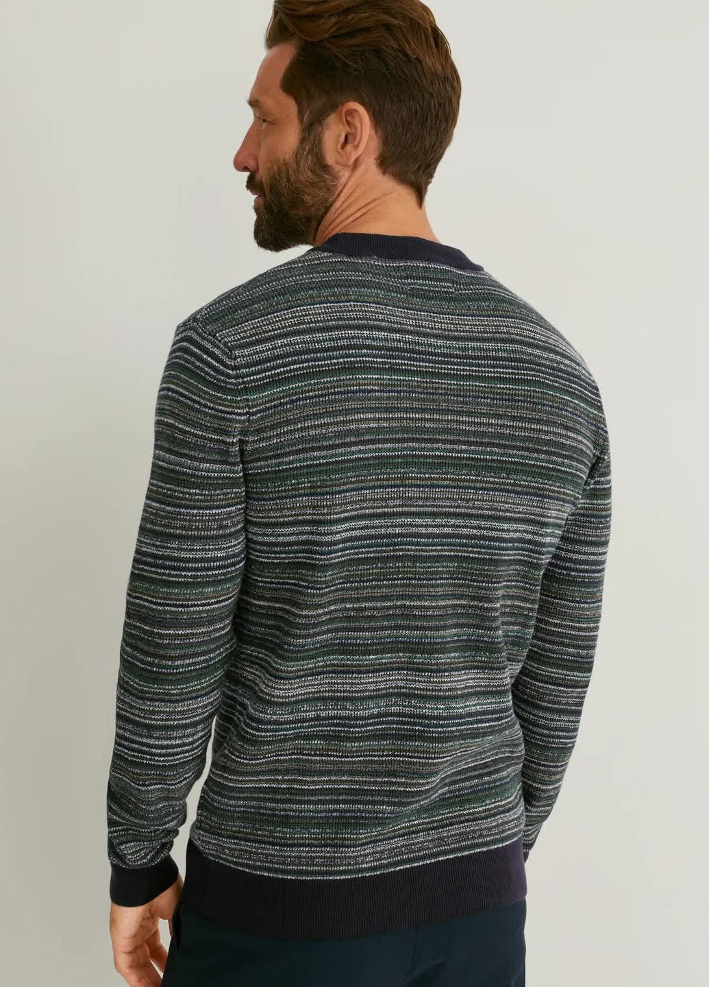 Комбинированный демисезонный свитер из хлопка C&A