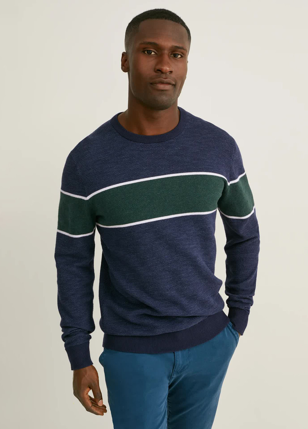 Синій демісезонний светр з бавовни C&A