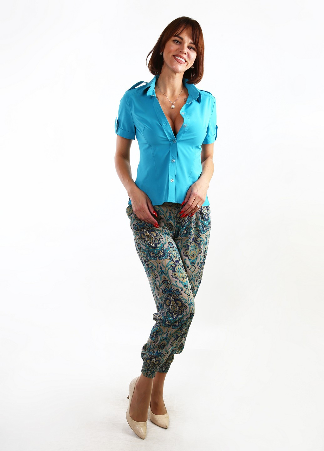 Блакитна блуза Zemal