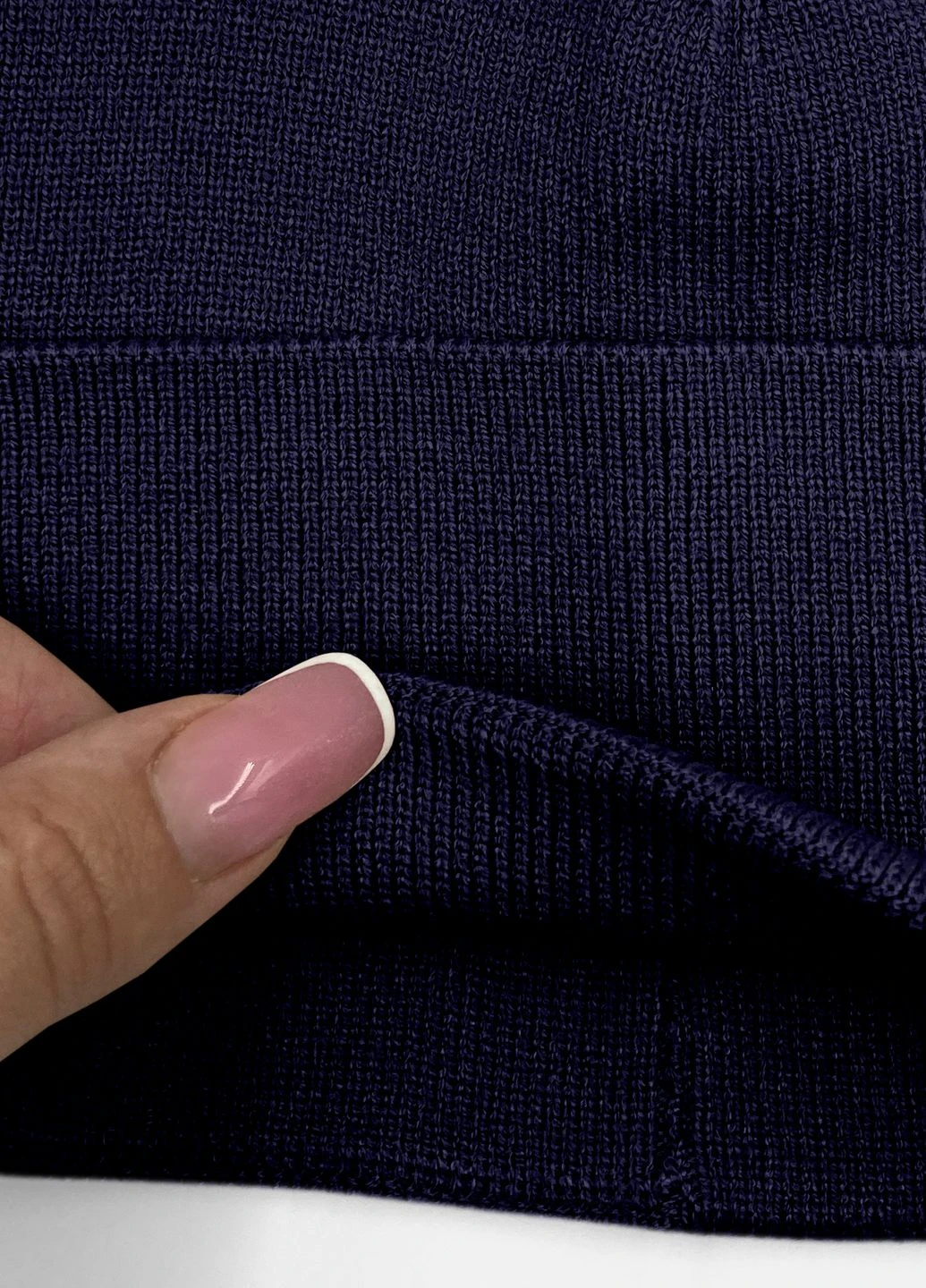 9056 В’язана шапка "Боні" Темно синій 076 48-50р (A_001500) Anmerino (266273569)
