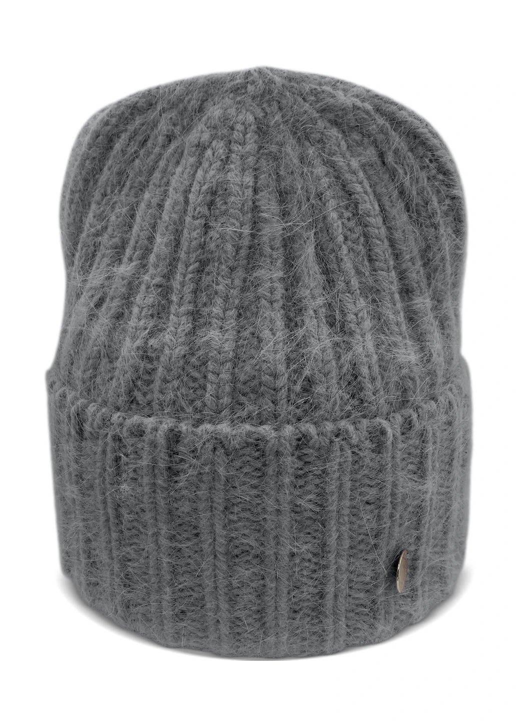 9052 Шапка ангорова "Феліція" F37-Темно сірий меланж р.56 (G_001417) Anmerino (266273585)
