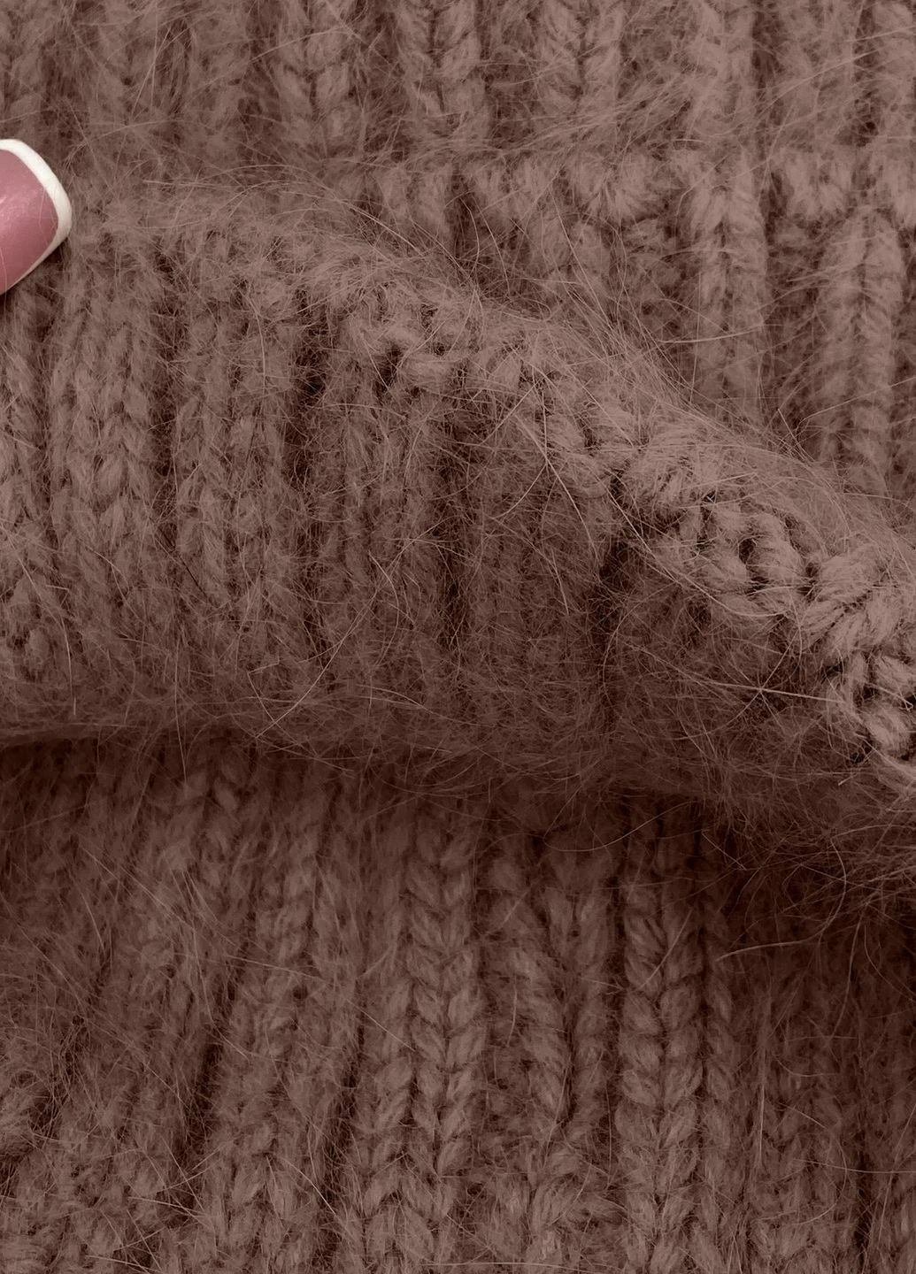 9052 Шапка ангорова "Феліція" F38-Шоколад р.56 (G_001409) Anmerino (266273549)