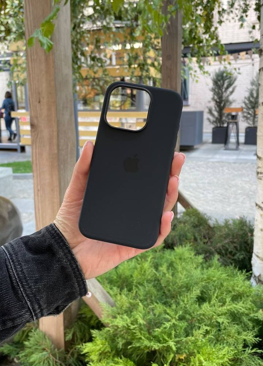 Чехол Silicone Case MagSafe iPhone 15 Pro Black No Brand (266423736)