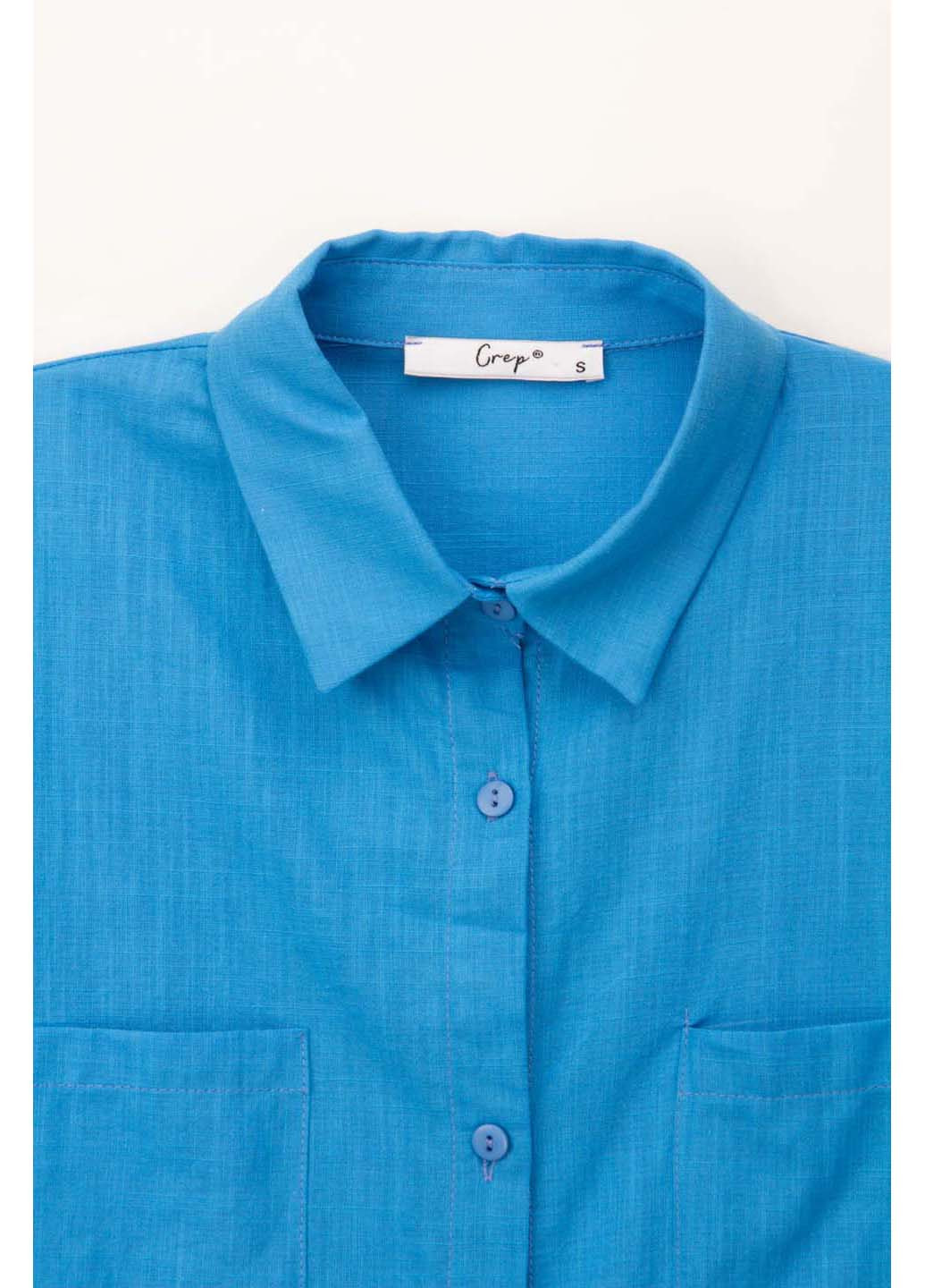 Голубой кэжуал рубашка Crep