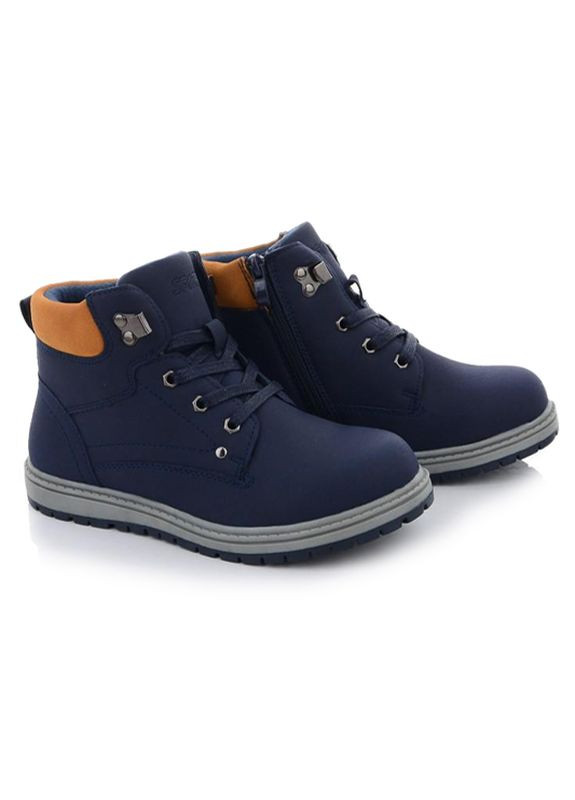 Синие повседневные осенние ботинки для мальчика (демисезон) No Brand