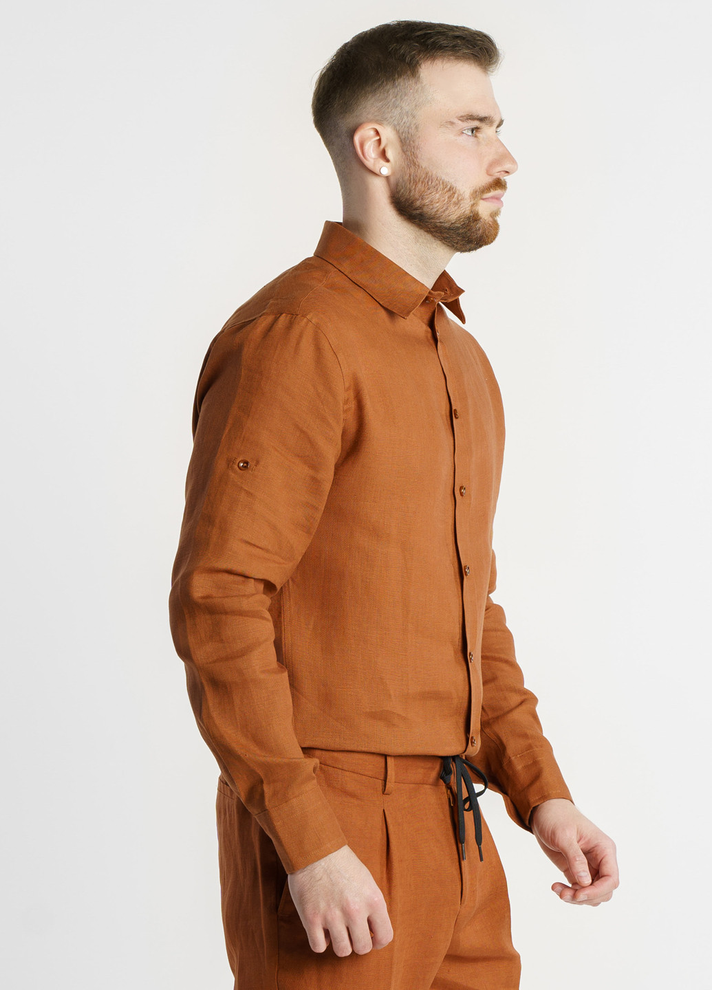 Коричневая кэжуал рубашка Arber