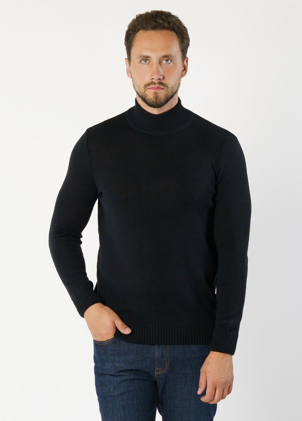 Чорний зимовий светр чоловічий Arber Roll-neck 7GG N-AVT-94
