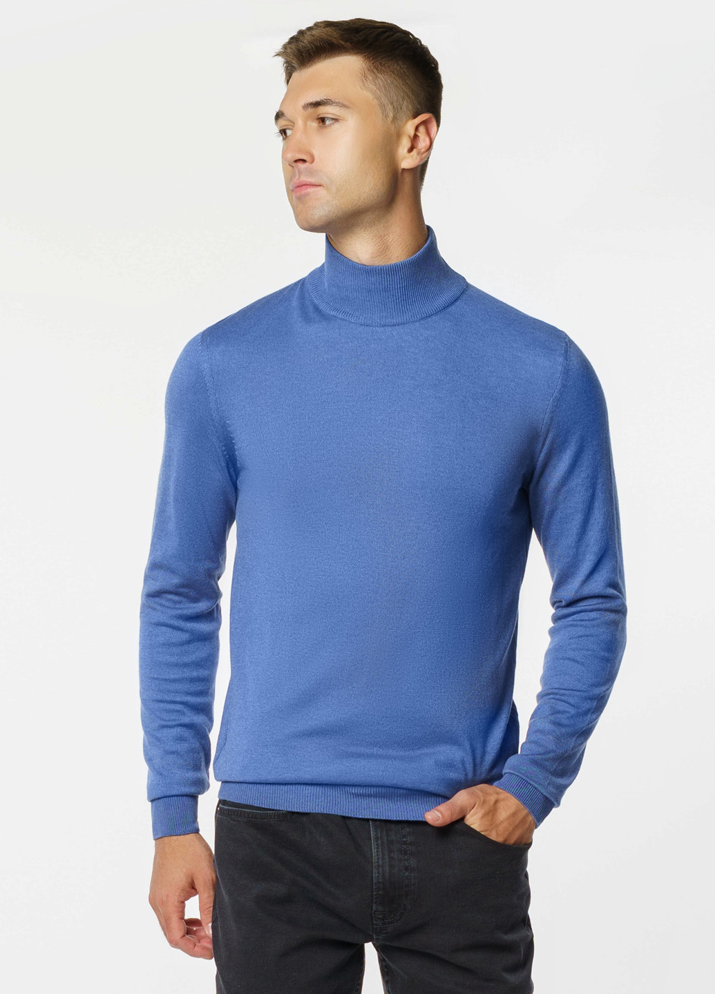 Синій зимовий светр чоловічий Arber Roll-neck FF N-AVT83
